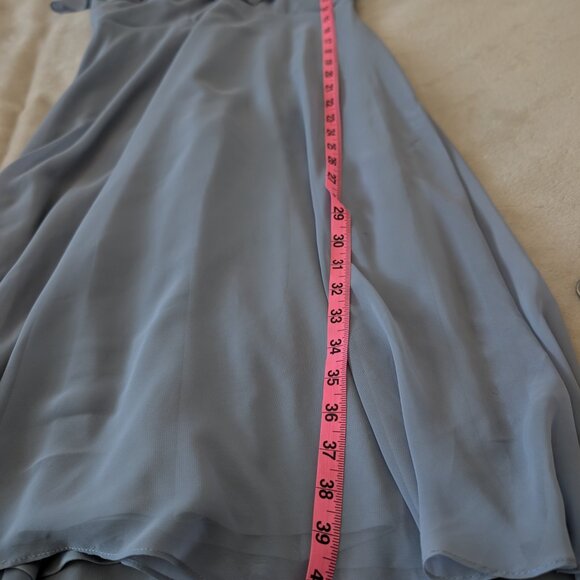 Dusty Blue chiffon dress - Picture 12 of 12